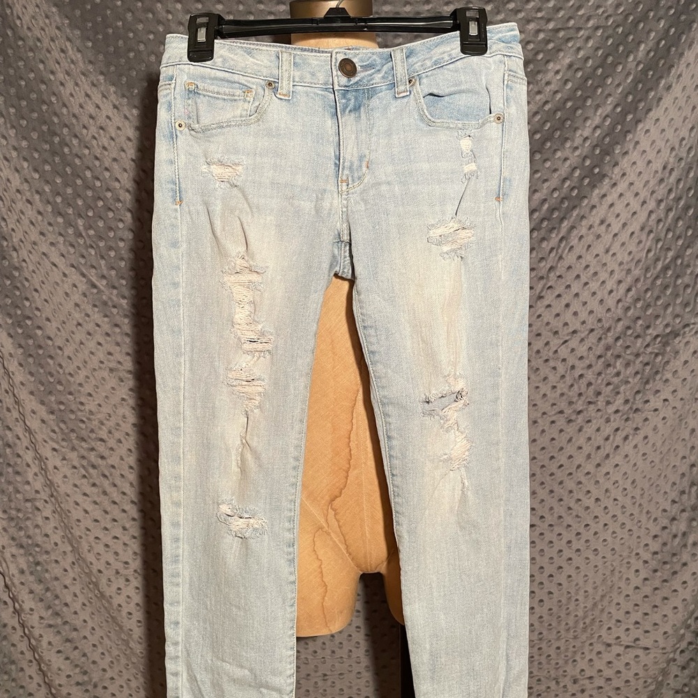 holy light wash high rise jeans